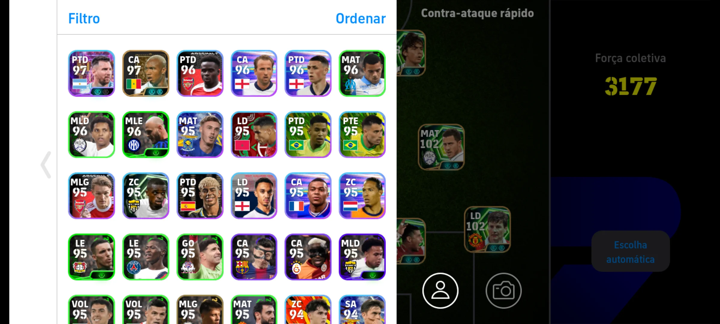 Conta efootball força 3177 boa demais vários jogadores | efootball ...