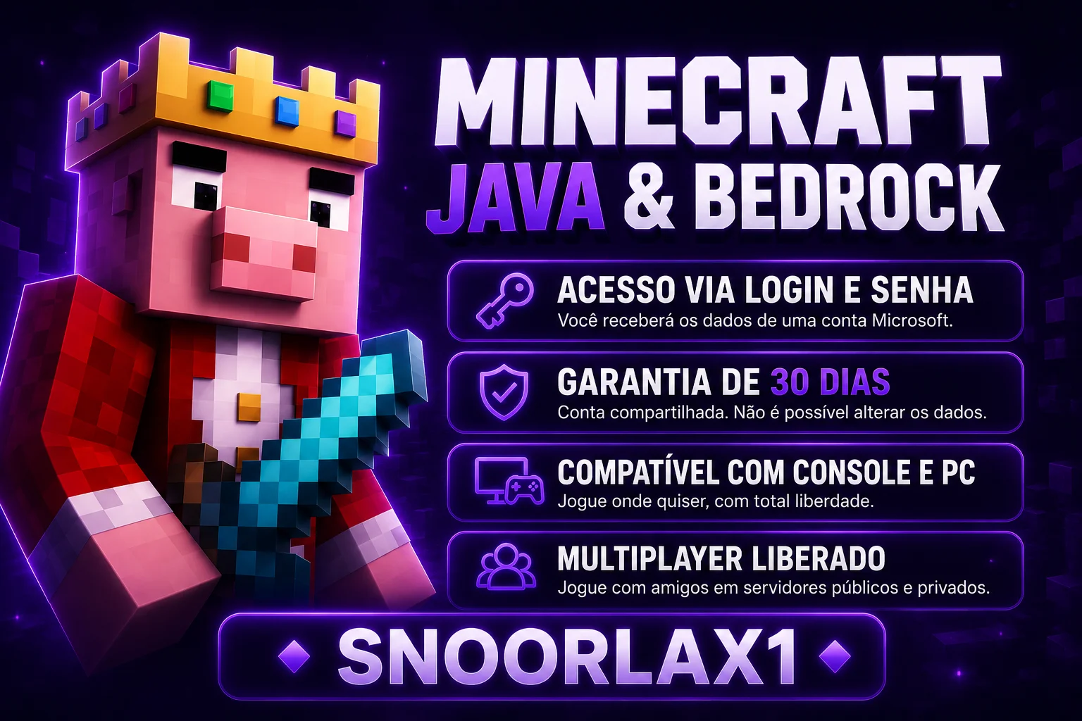 MINECRAFT ORIGINAL JAVA E BEDROCK | minecraft - GameMarket