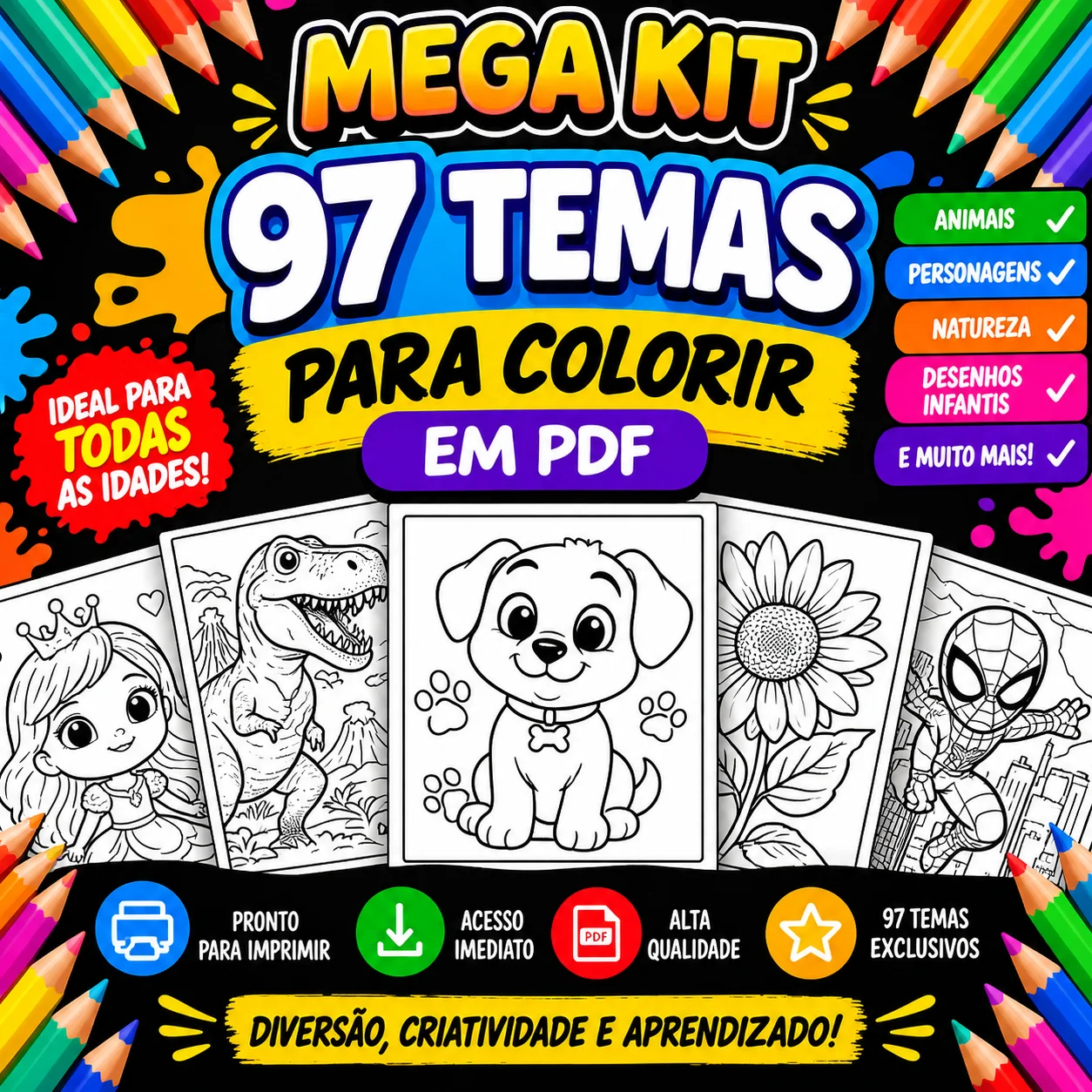 🎨 Mega Kit de Colorir em PDF, 30 Livros Cristãos ️ | Serviços Digitais ...